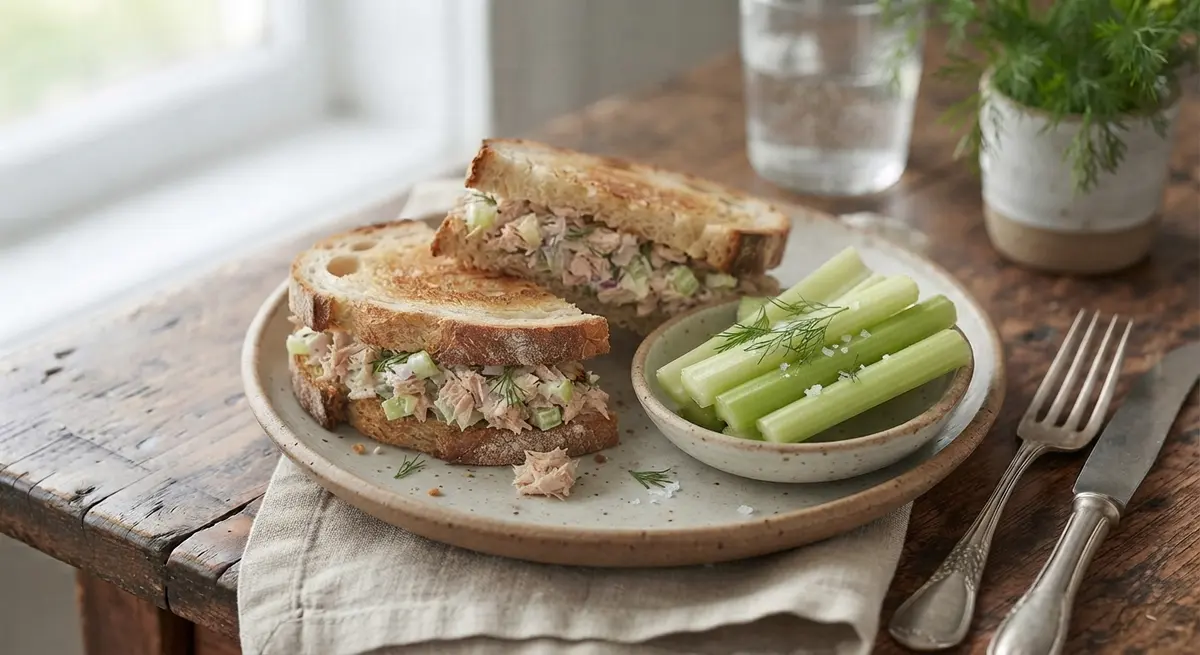 Tuna Salad Sandwich + Celery Sticks Lunchbox